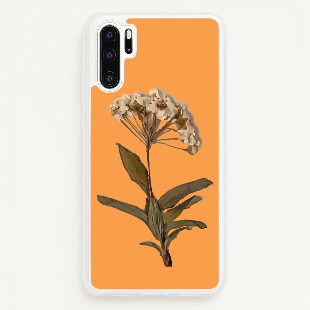 Bright Orange Pressed Flower - Floral Phone Case for Huawei P30 Pro