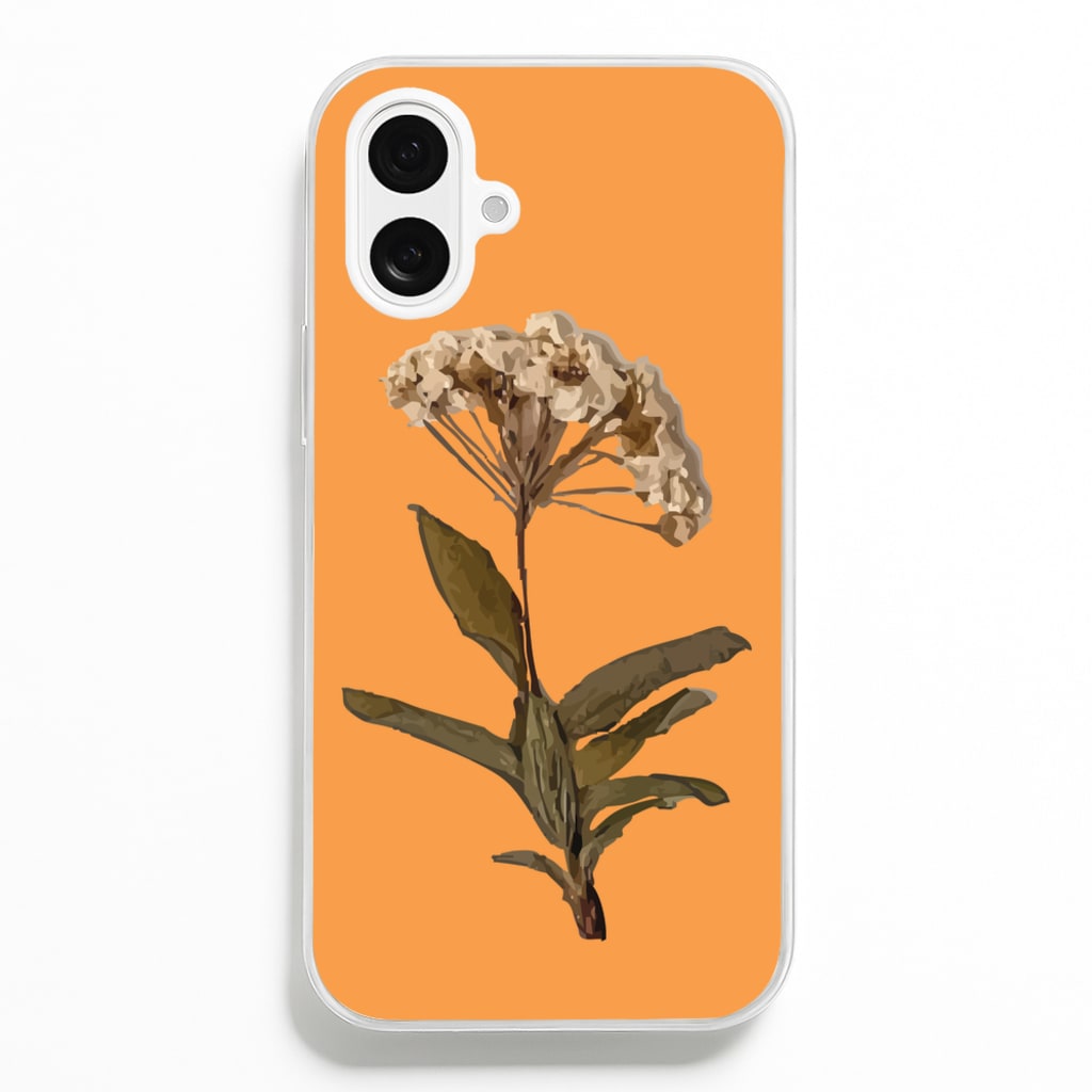 Bright Orange Pressed Flower Phone Case