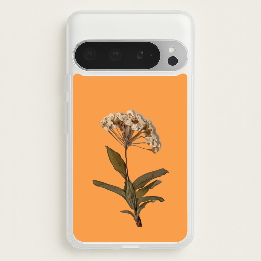 Bright Orange Pressed Flower - Floral Phone Case for Google Pixel 9 Pro XL