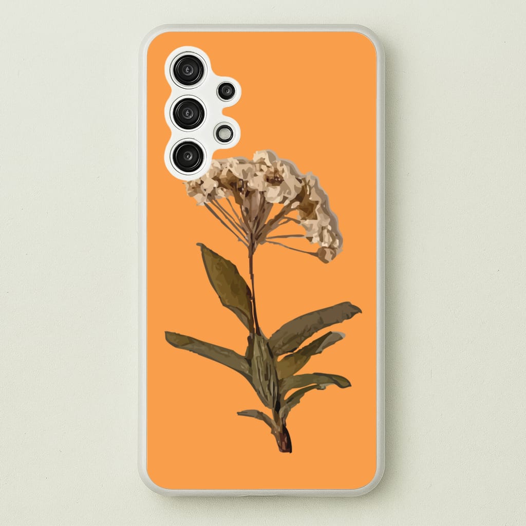 Bright Orange Pressed Flower - Floral Phone Case for Galaxy A13