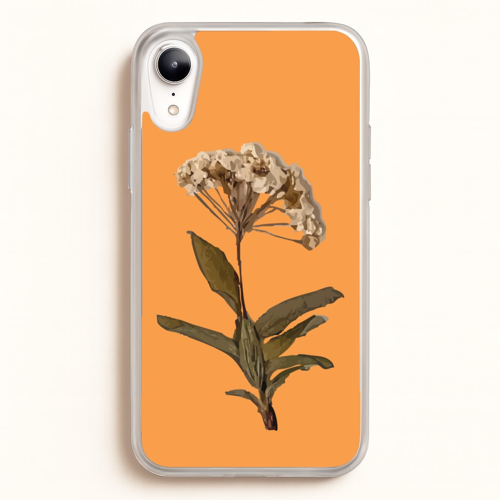 Bright Orange Pressed Flower - Floral Phone Case for iPhone XR