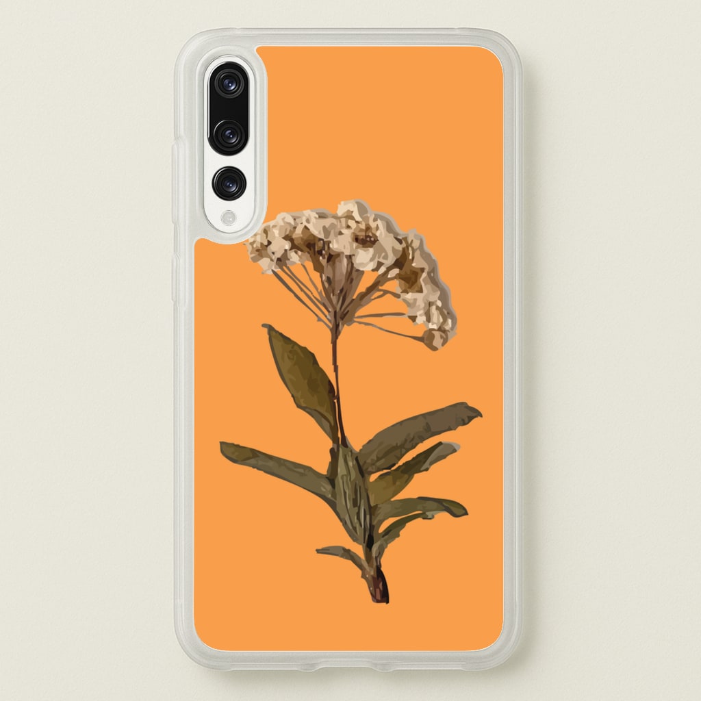 Bright Orange Pressed Flower - Floral Phone Case for Huawei P20 Pro
