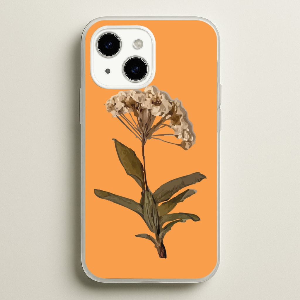 Bright Orange Pressed Flower - Floral Phone Case for iPhone 14