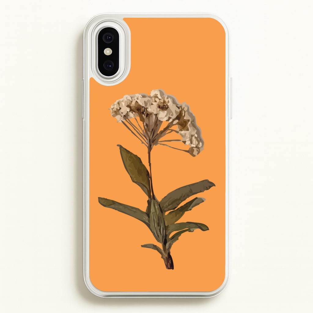 Bright Orange Pressed Flower - Floral Phone Case for iPhone XS Max