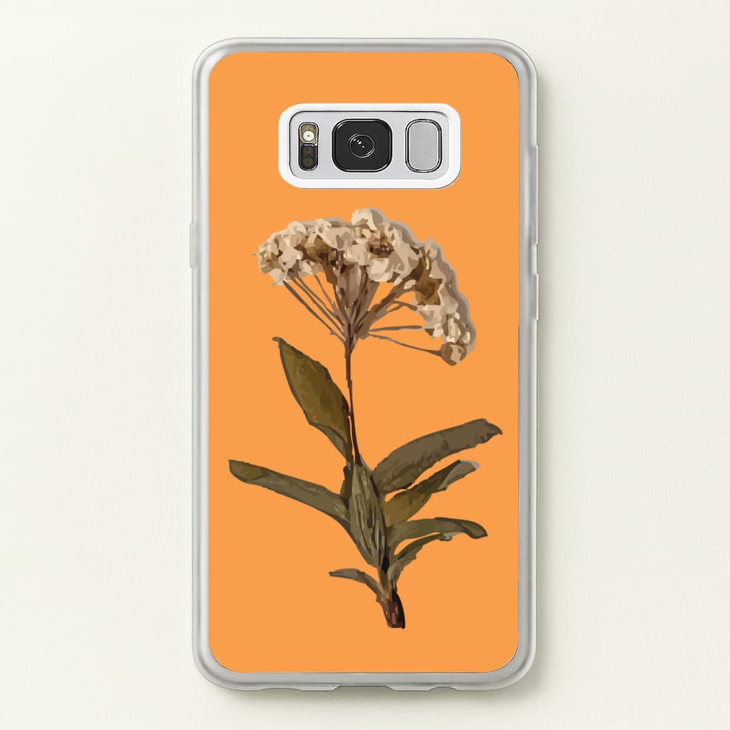 Bright Orange Pressed Flower - Floral Phone Case for Galaxy S8 Plus