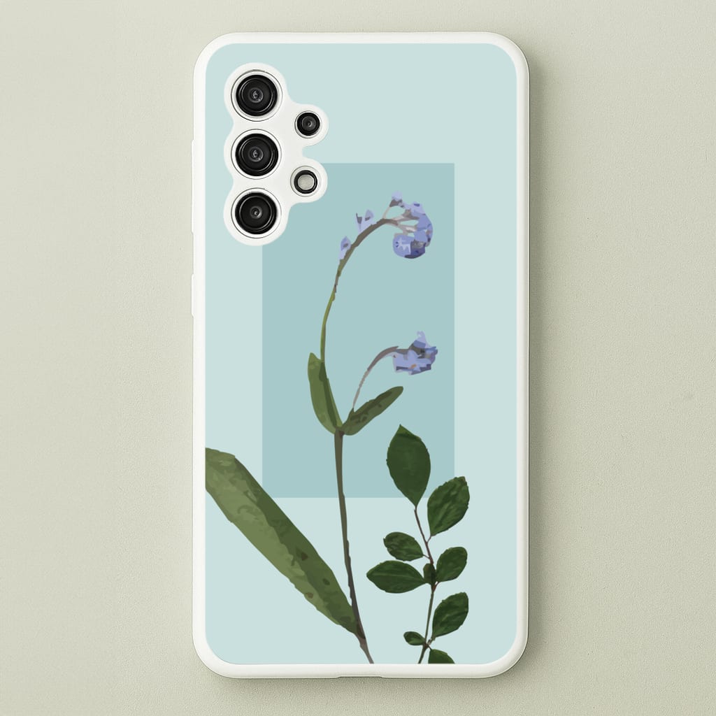 Abstract Blue Pressed Flower - Floral Phone Case for Galaxy A13