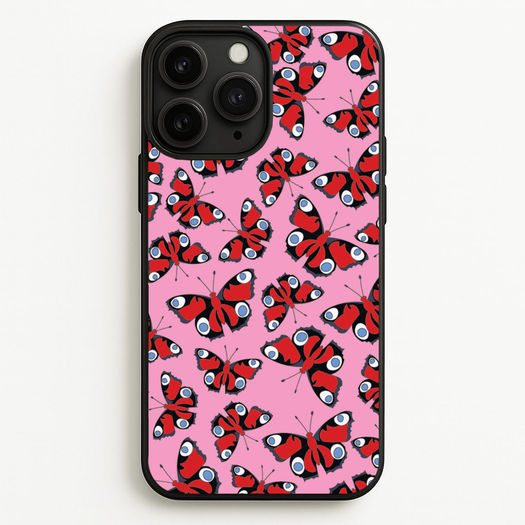 Red Butterfly - Butterfly Patterns - Butterfly Patterns Phone Case for iPhone 11 Pro Max