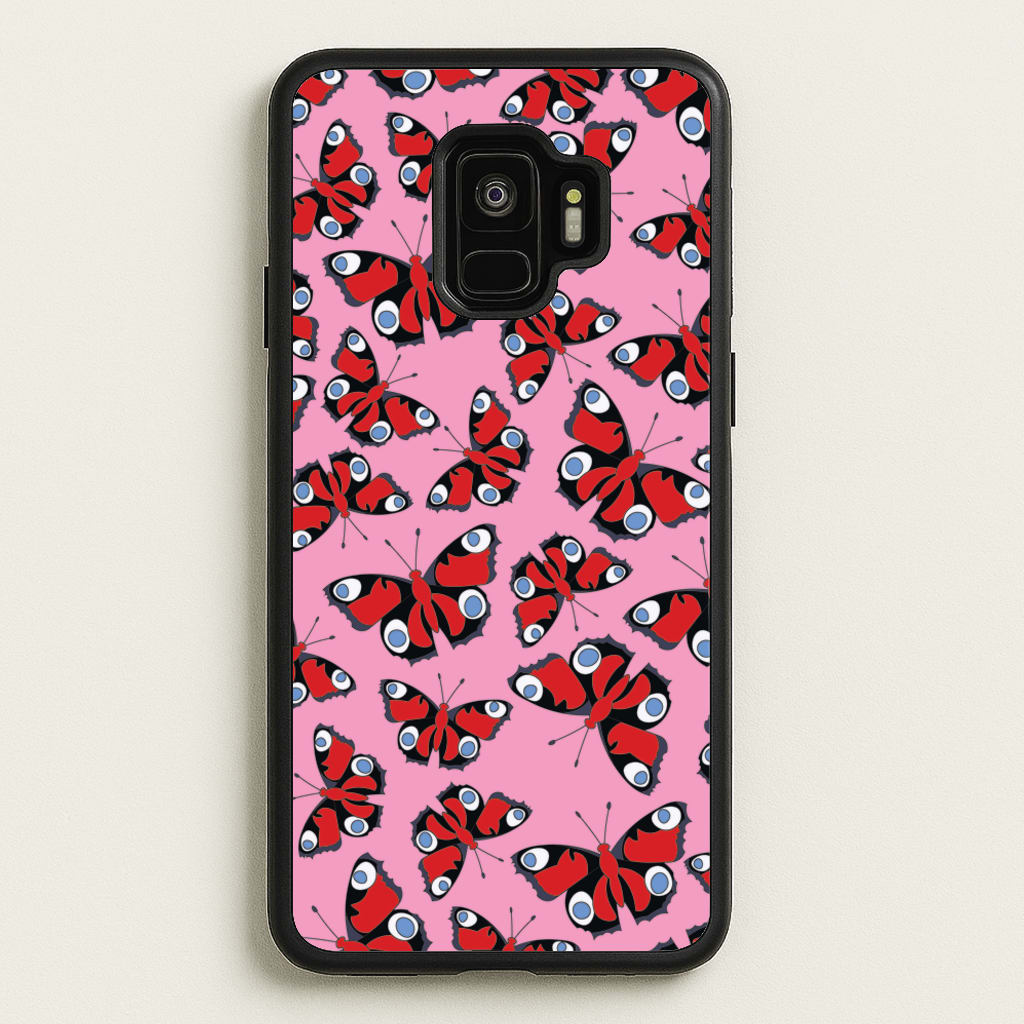 Red Butterfly - Butterfly Patterns - Butterfly Patterns Phone Case for Galaxy S9