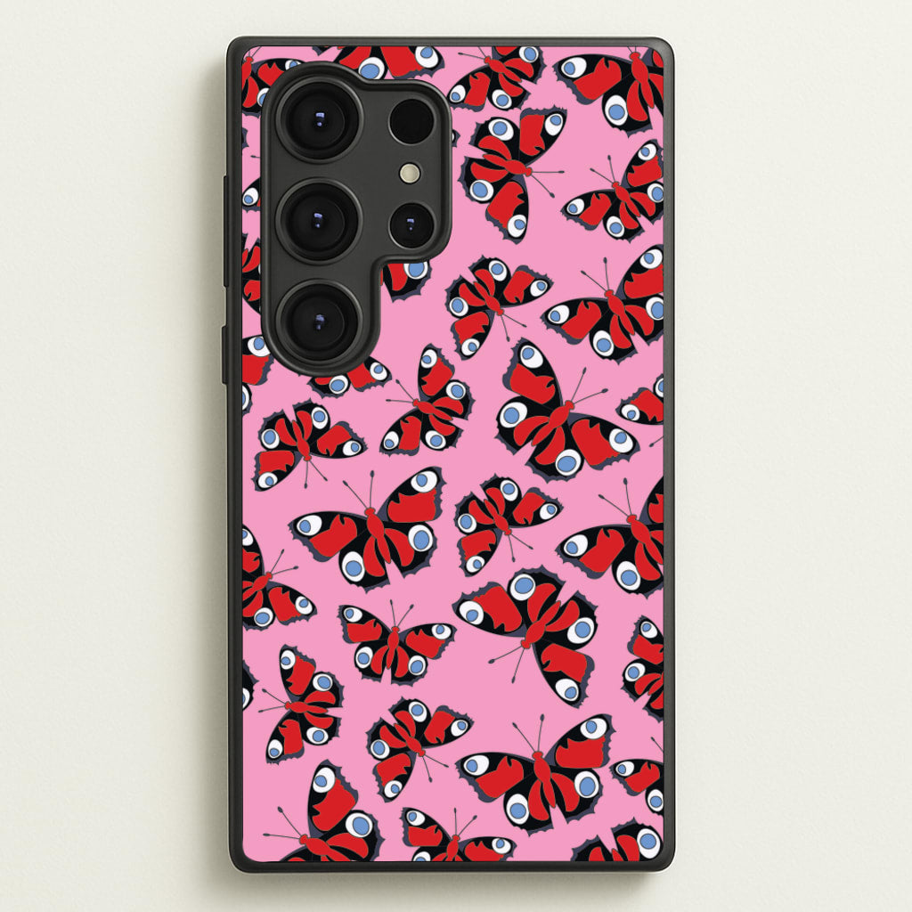 Red Butterfly - Butterfly Patterns - Butterfly Patterns Phone Case for Galaxy S25 Ultra