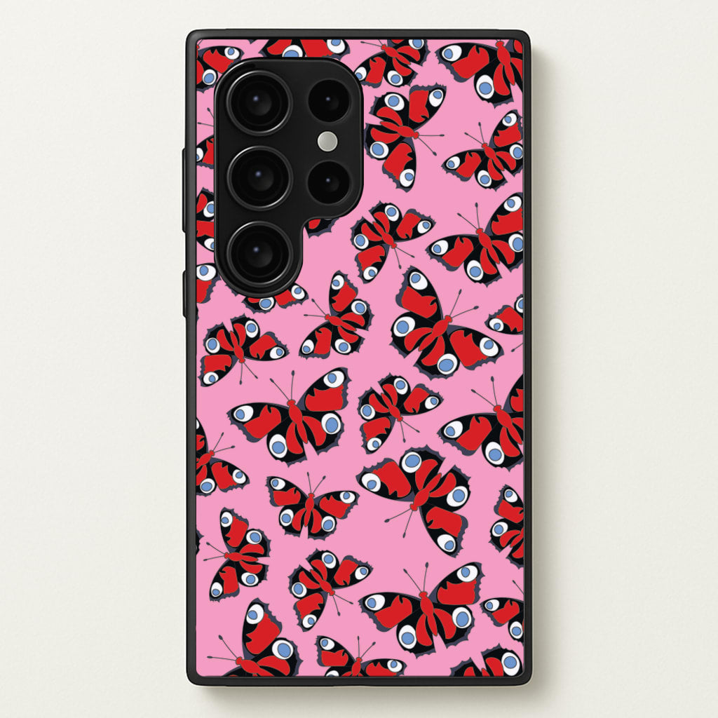 Red Butterfly - Butterfly Patterns - Butterfly Patterns Phone Case for Galaxy S24 Ultra
