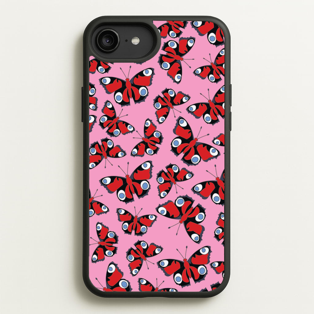 Red Butterfly - Butterfly Patterns - Butterfly Patterns Phone Case for iPhone 6 Plus / 7 Plus / 8 Plus