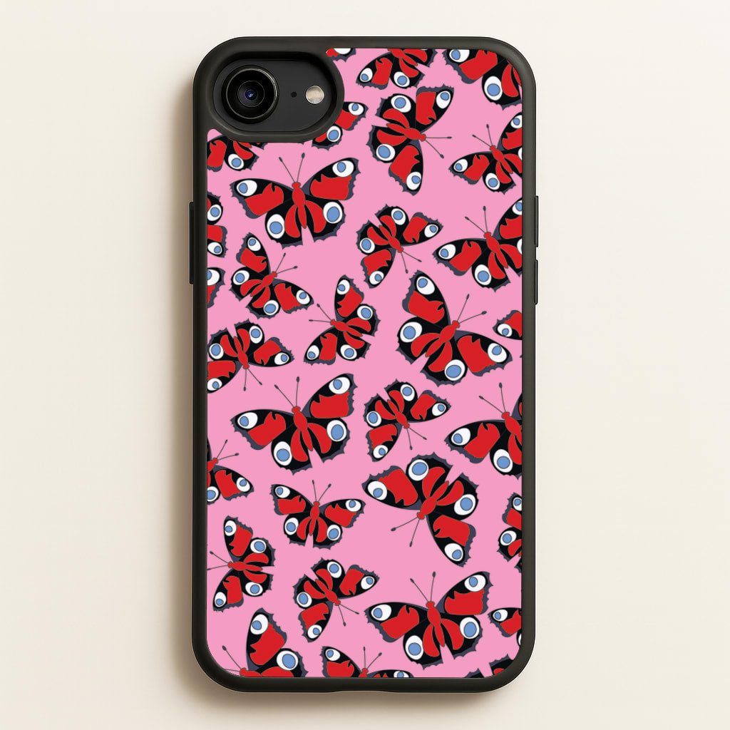 Red Butterfly - Butterfly Patterns - Butterfly Patterns Phone Case for iPhone 6 / 7 / 8 / SE