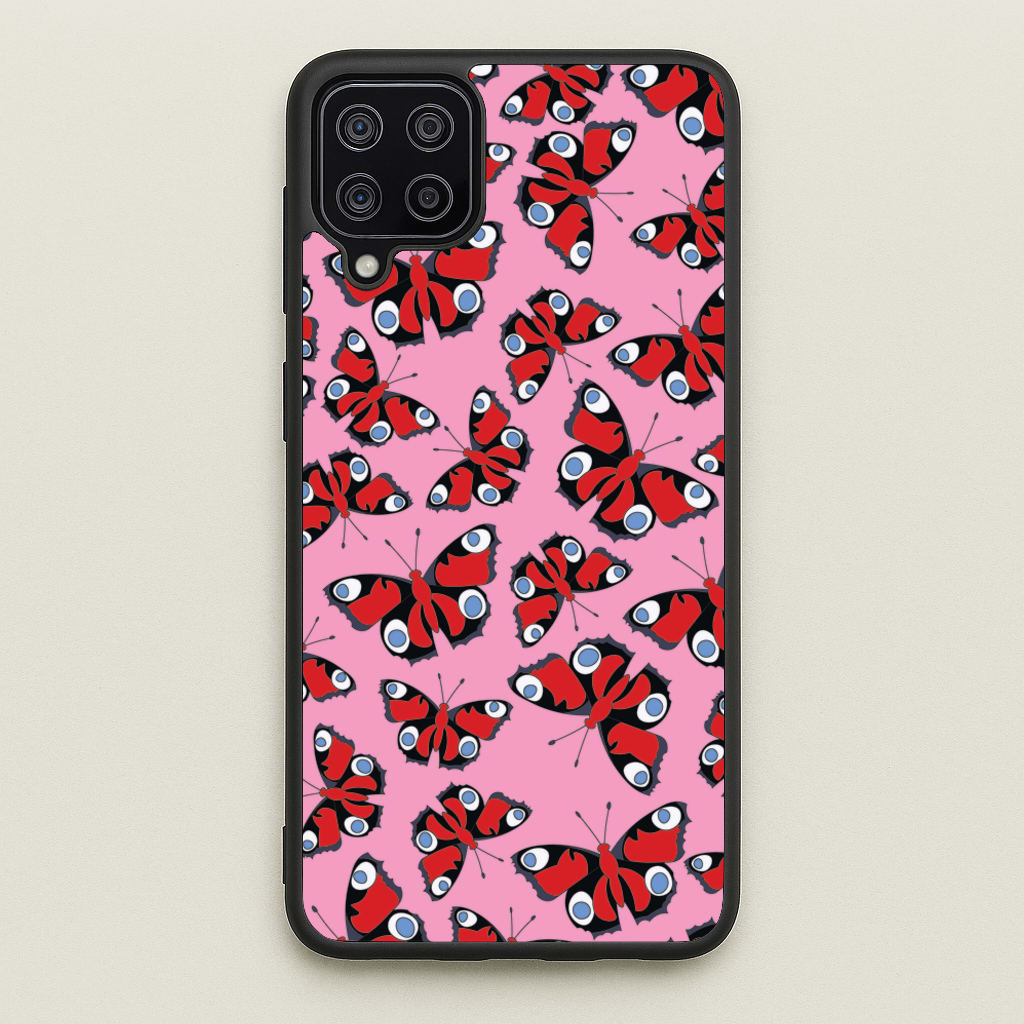 Red Butterfly - Butterfly Patterns - Butterfly Patterns Phone Case for Galaxy A12