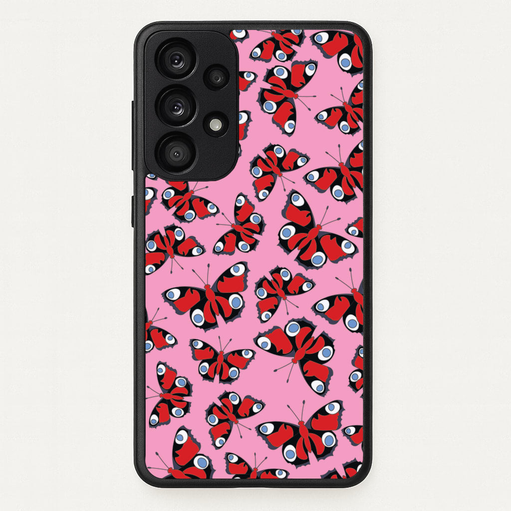 Red Butterfly - Butterfly Patterns - Butterfly Patterns Phone Case for Galaxy A33