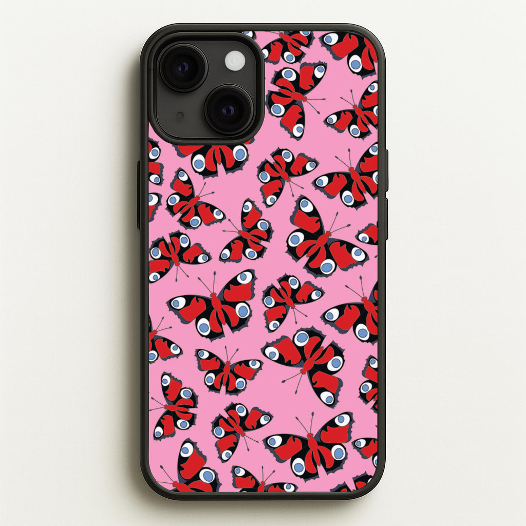 Red Butterfly - Butterfly Patterns - Butterfly Patterns Phone Case for iPhone 13
