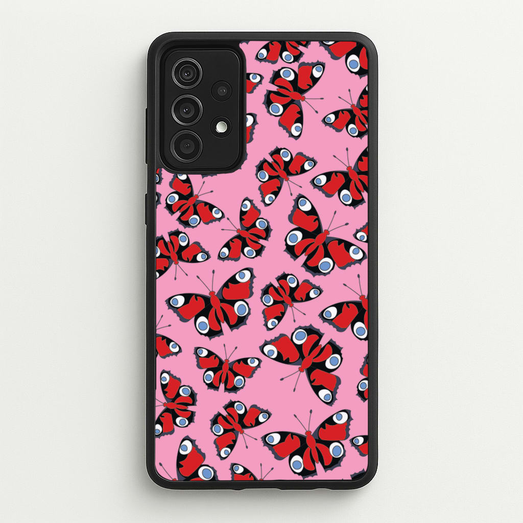 Red Butterfly - Butterfly Patterns - Butterfly Patterns Phone Case for Galaxy A52 / A52s