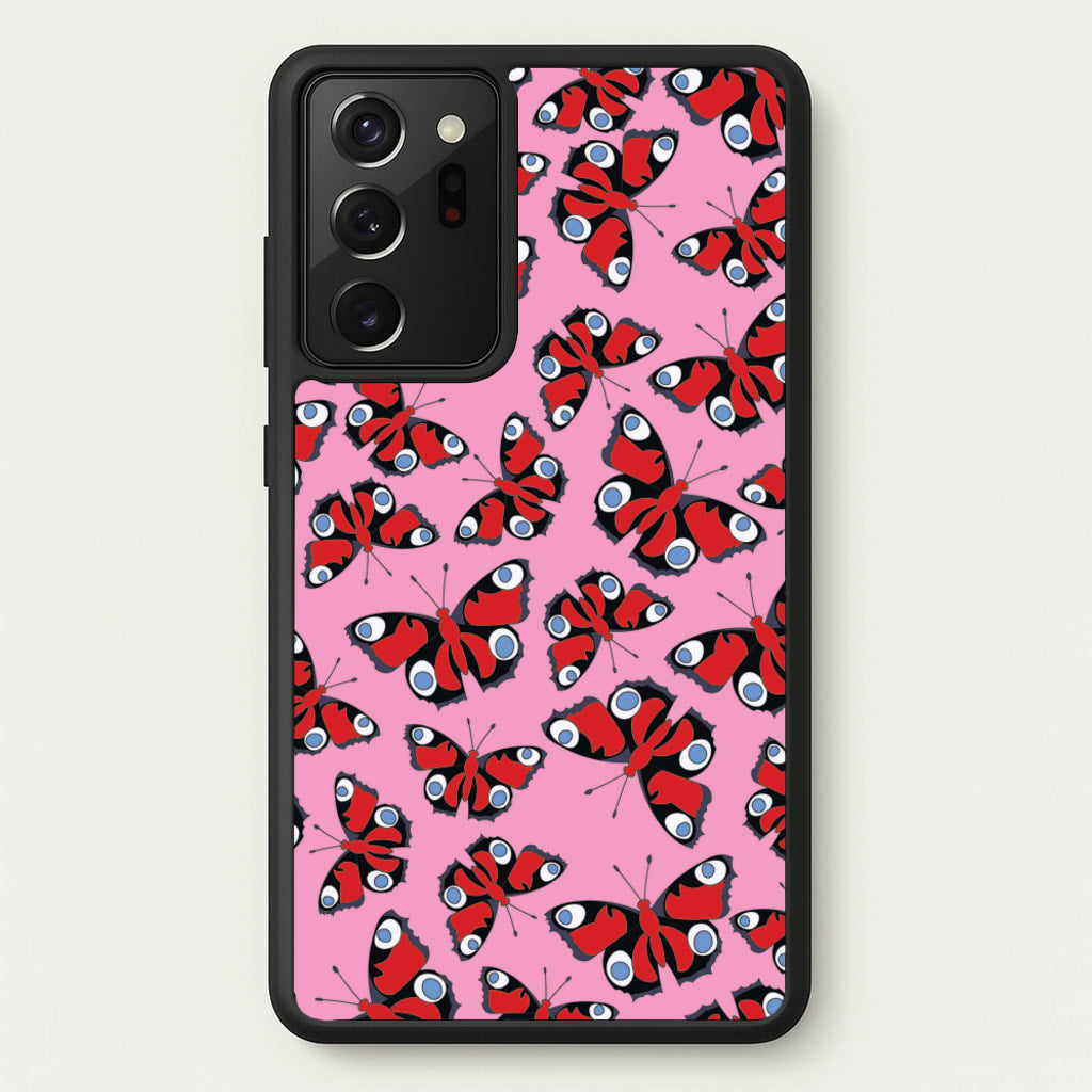 Red Butterfly - Butterfly Patterns - Butterfly Patterns Phone Case for Galaxy Note 20 Ultra