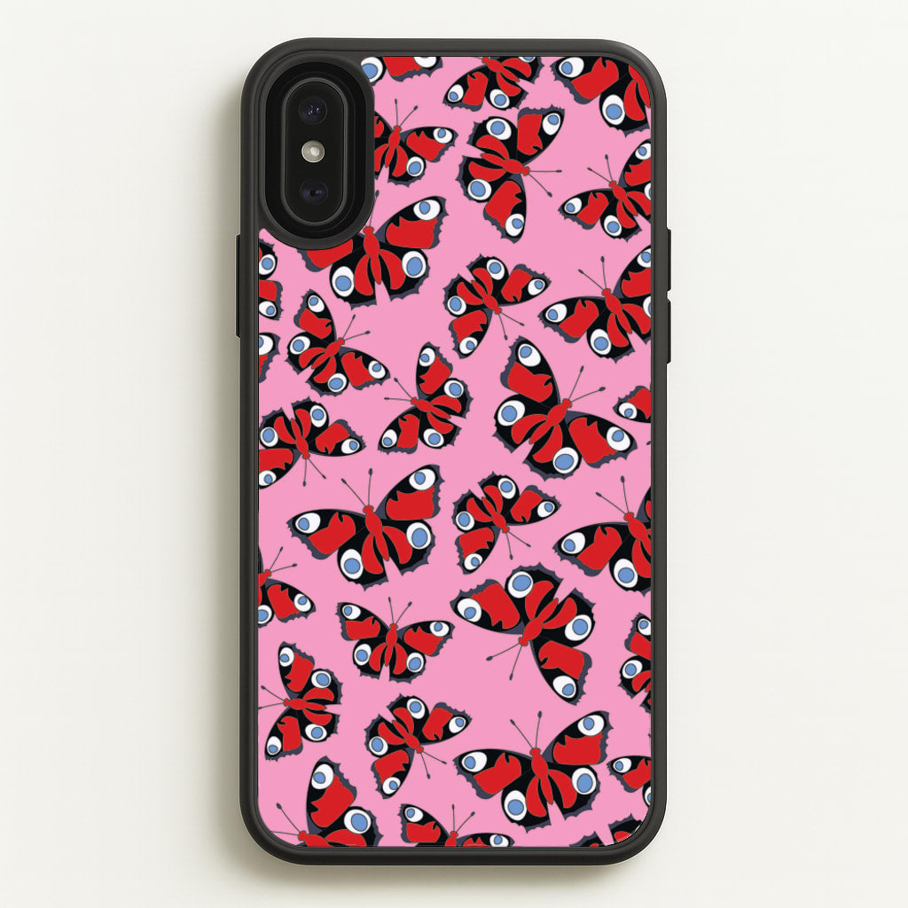 Red Butterfly - Butterfly Patterns - Butterfly Patterns Phone Case for iPhone XS Max