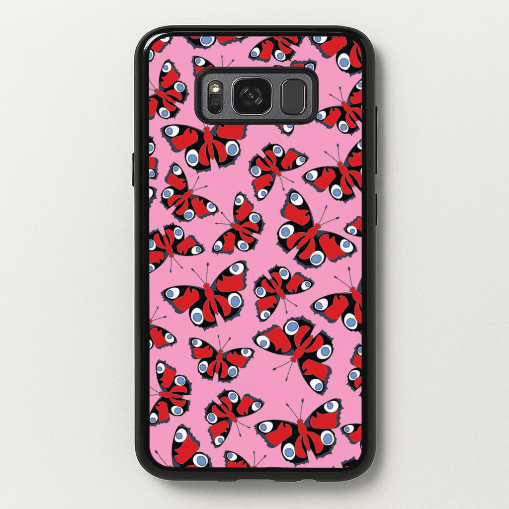 Red Butterfly - Butterfly Patterns - Butterfly Patterns Phone Case for Galaxy S8 Plus