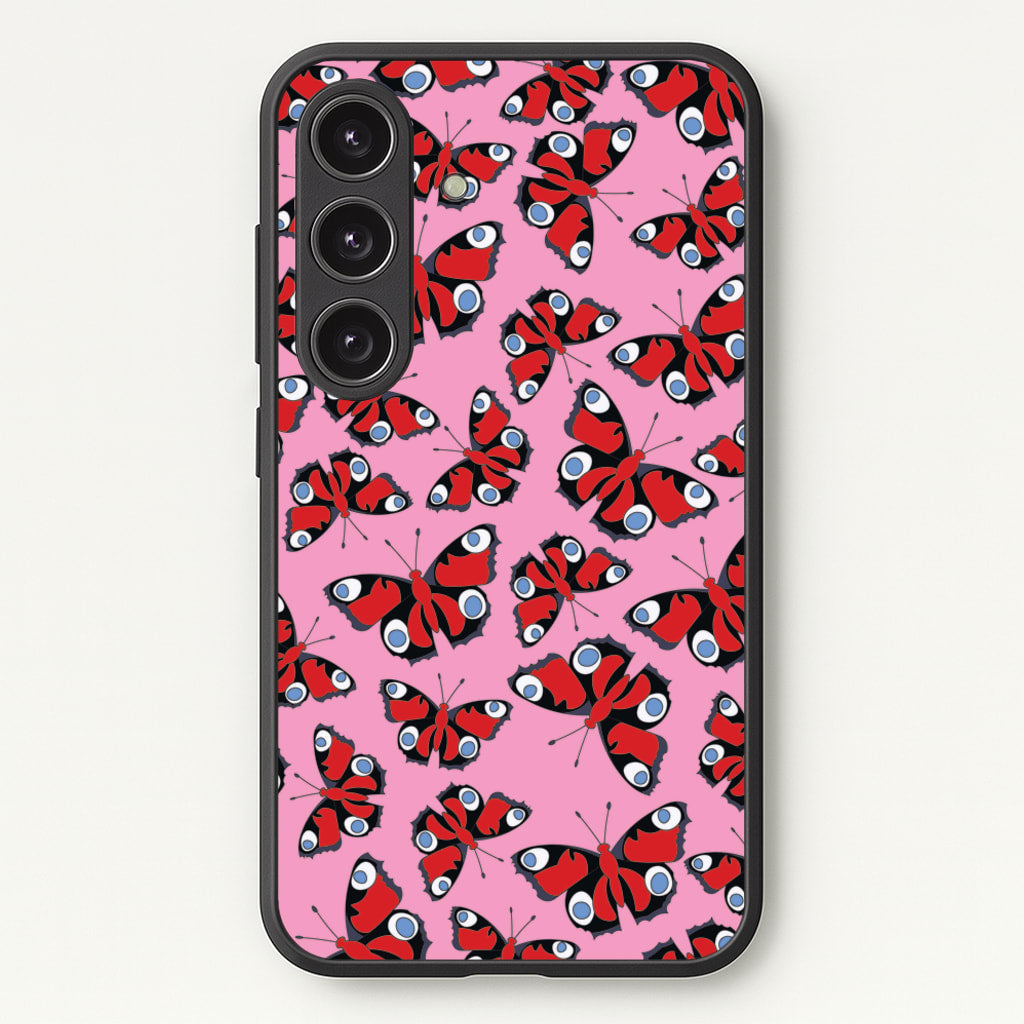 Red Butterfly - Butterfly Patterns - Butterfly Patterns Phone Case for Galaxy S25