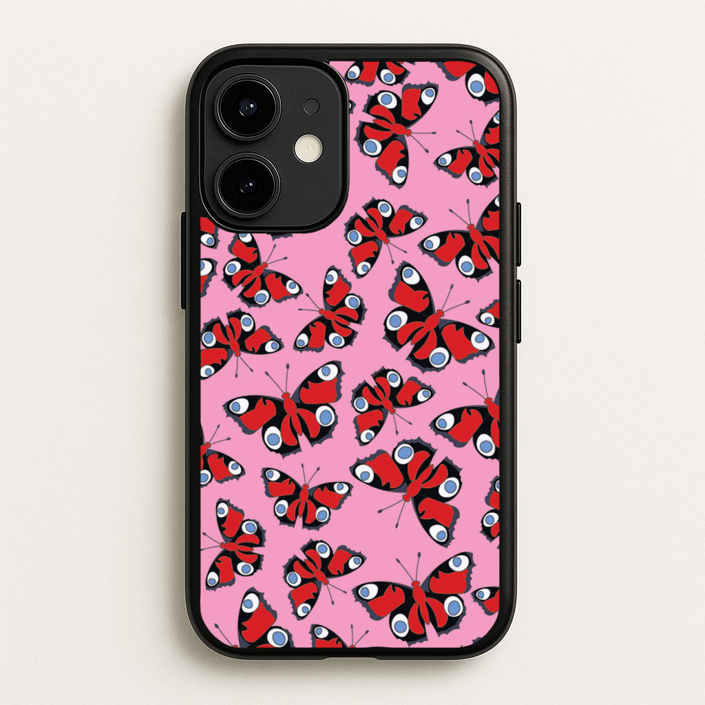 Red Butterfly - Butterfly Patterns - Butterfly Patterns Phone Case for iPhone 12 / 12 Pro