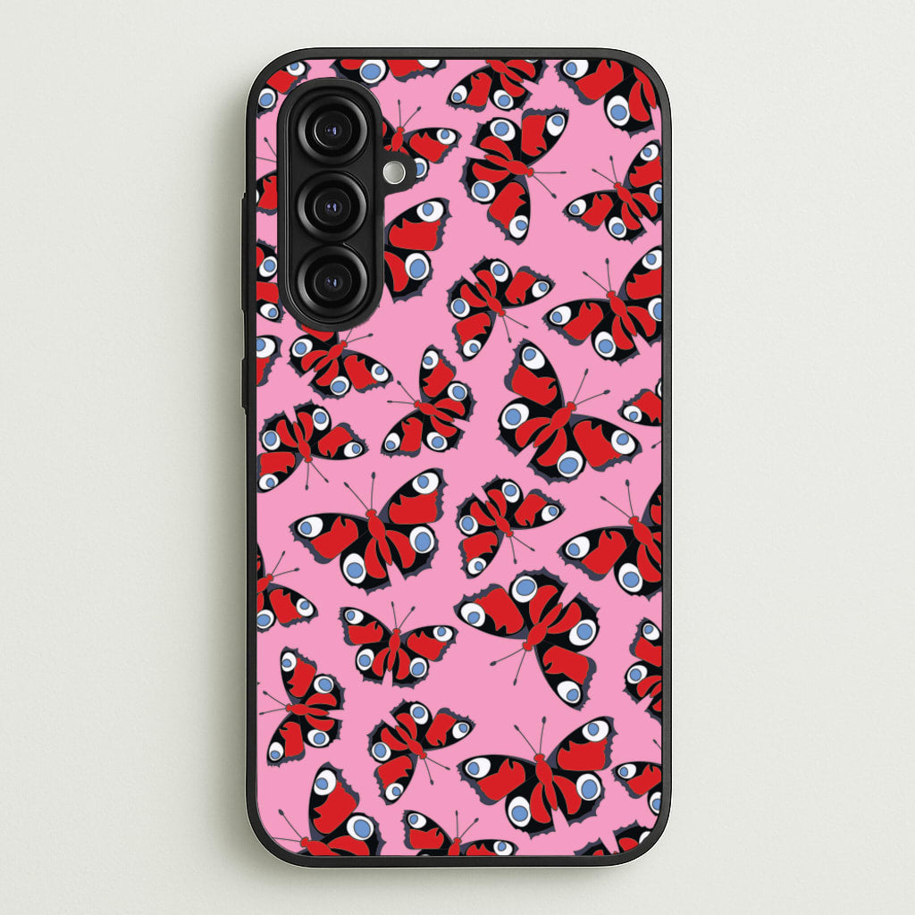 Red Butterfly - Butterfly Patterns - Butterfly Patterns Phone Case for Galaxy A16