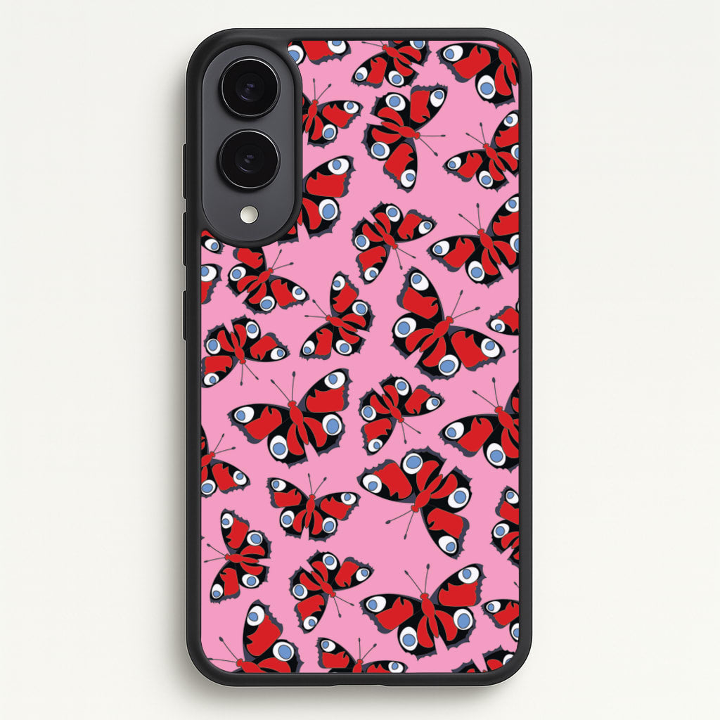 Red Butterfly - Butterfly Patterns - Butterfly Patterns Phone Case for Galaxy S25 Edge