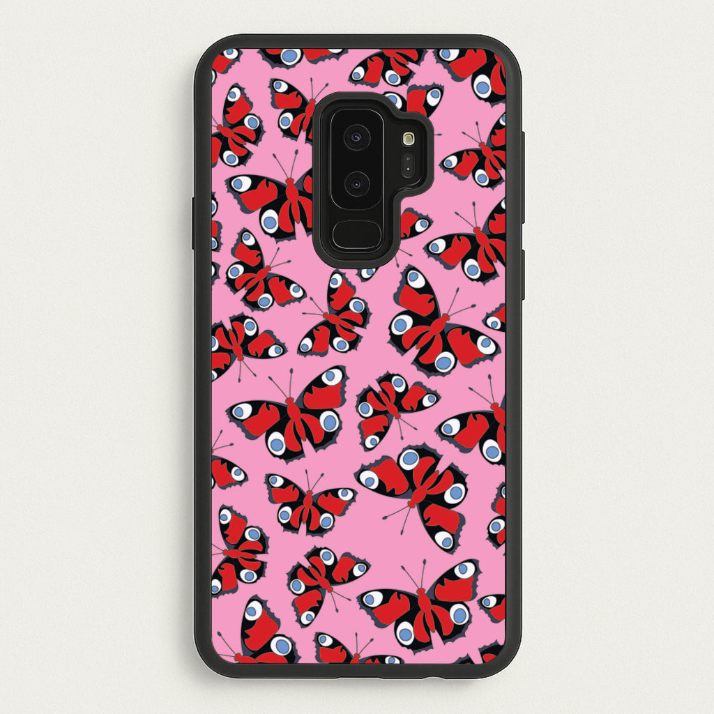 Red Butterfly - Butterfly Patterns - Butterfly Patterns Phone Case for Galaxy S9 Plus