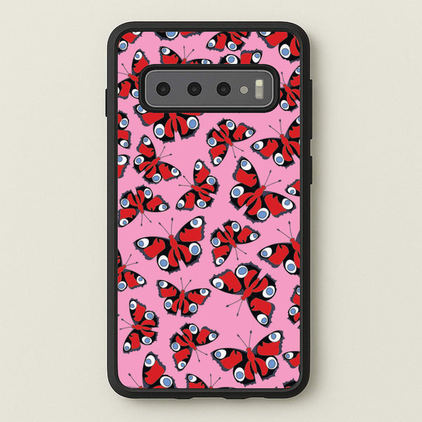 Red Butterfly - Butterfly Patterns - Butterfly Patterns Phone Case for Galaxy S10