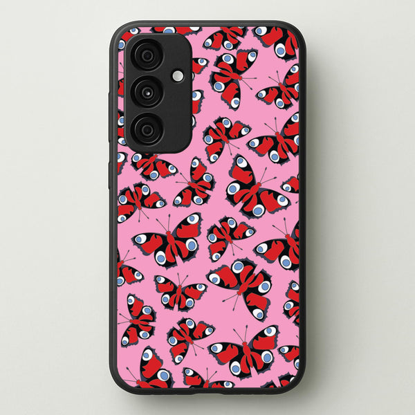 Red Butterfly - Butterfly Patterns - Butterfly Patterns Phone Case for Galaxy A55