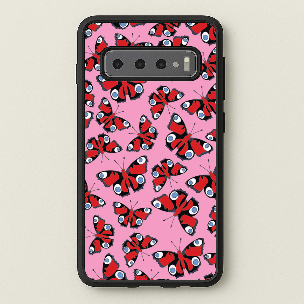 Red Butterfly - Butterfly Patterns - Butterfly Patterns Phone Case for Galaxy S10 Plus