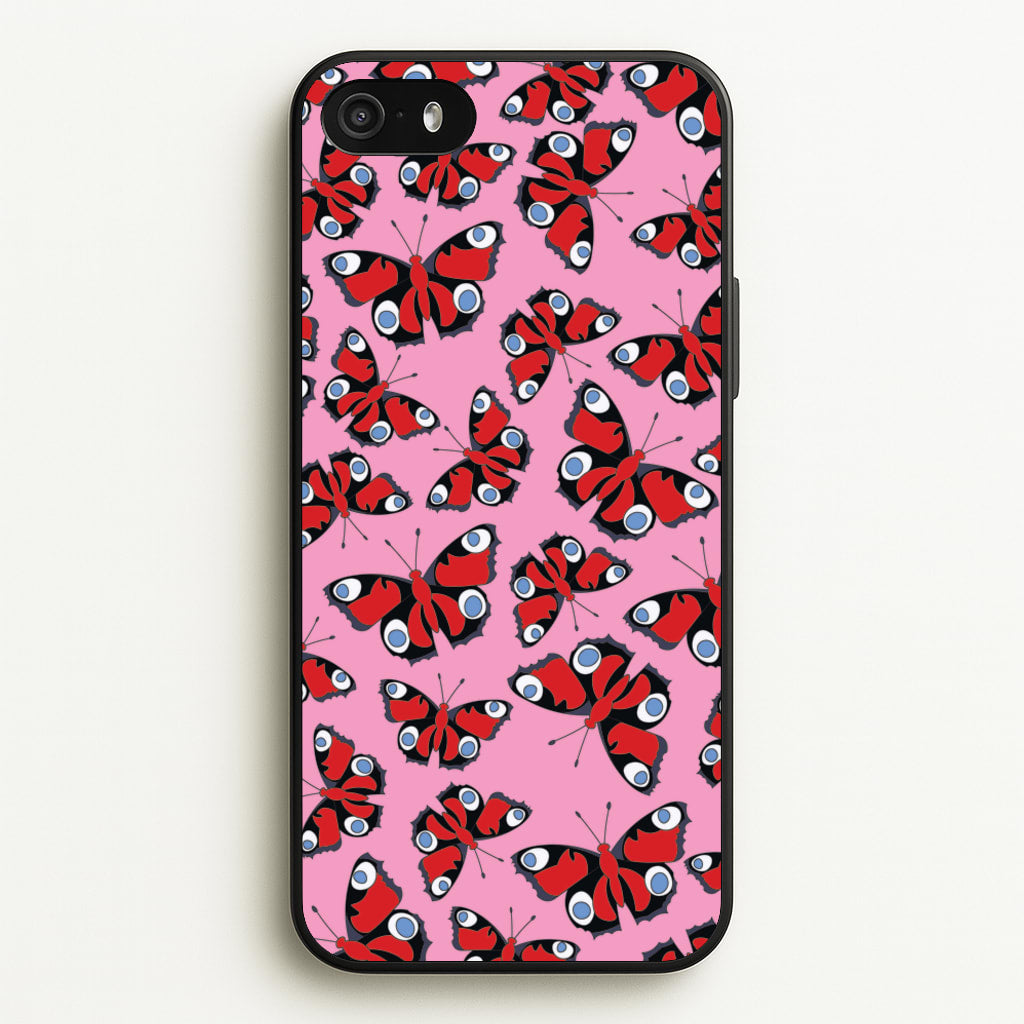 Red Butterfly - Butterfly Patterns - Butterfly Patterns Phone Case for iPhone 5 / 5s / SE 2016