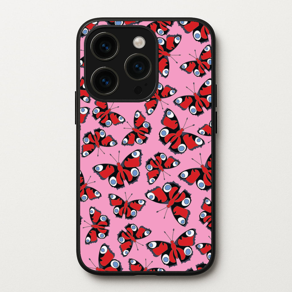 Red Butterfly - Butterfly Patterns - Butterfly Patterns Phone Case for iPhone 15 Pro Max