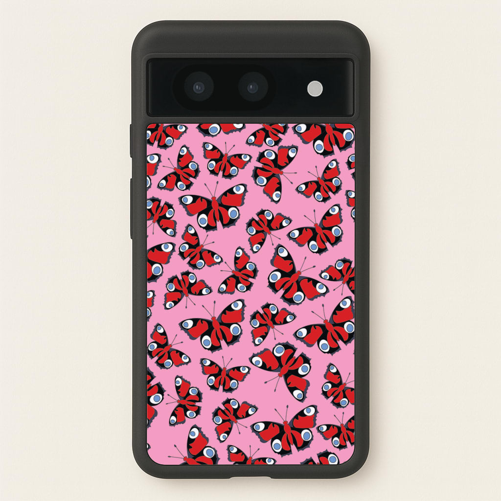Red Butterfly - Butterfly Patterns - Butterfly Patterns Phone Case for Google Pixel 8a