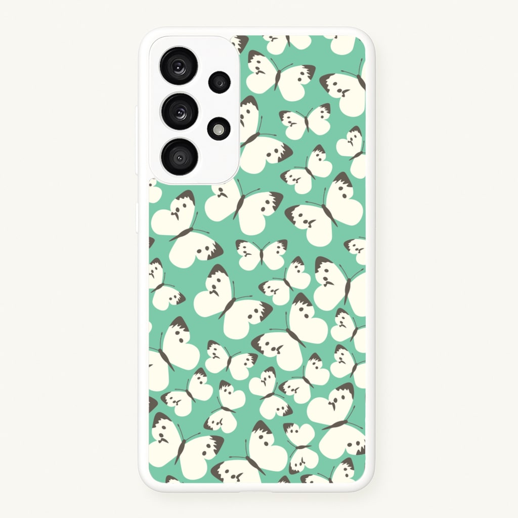 White Butterfly - Butterfly Patterns - Butterfly Patterns Phone Case for Galaxy A53