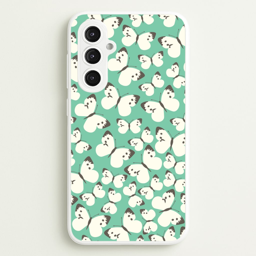 White Butterfly - Butterfly Patterns - Butterfly Patterns Phone Case for Galaxy S23FE