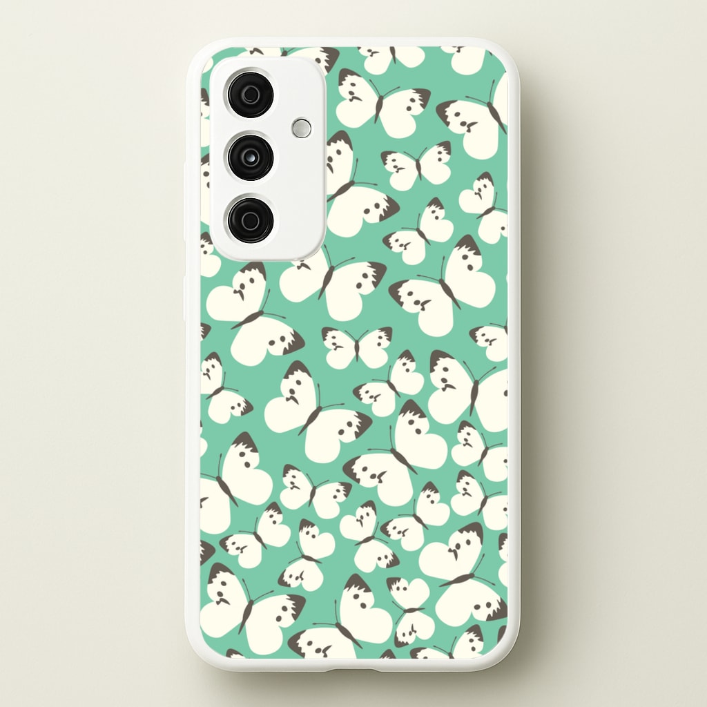 White Butterfly - Butterfly Patterns - Butterfly Patterns Phone Case for Galaxy A55