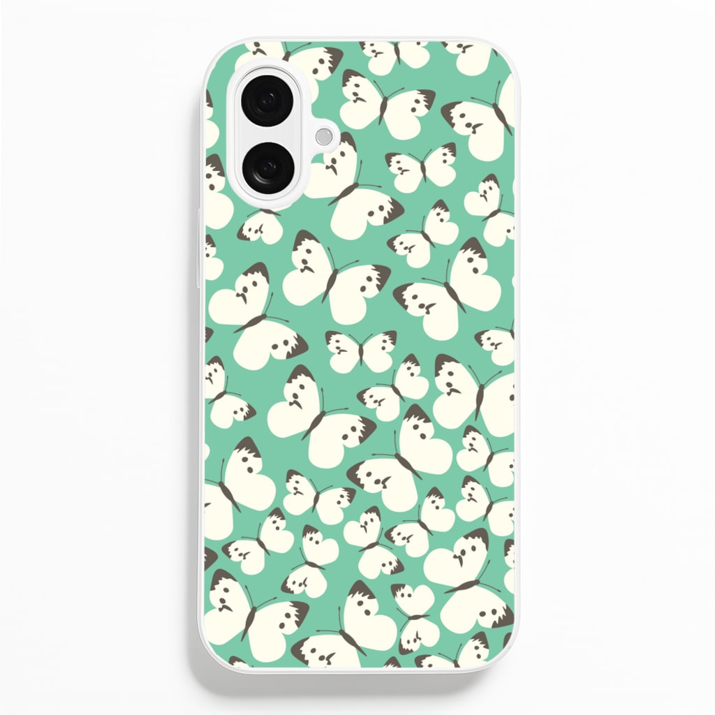 White Butterfly - Butterfly Patterns - Butterfly Patterns Phone Case for iPhone 16 Plus