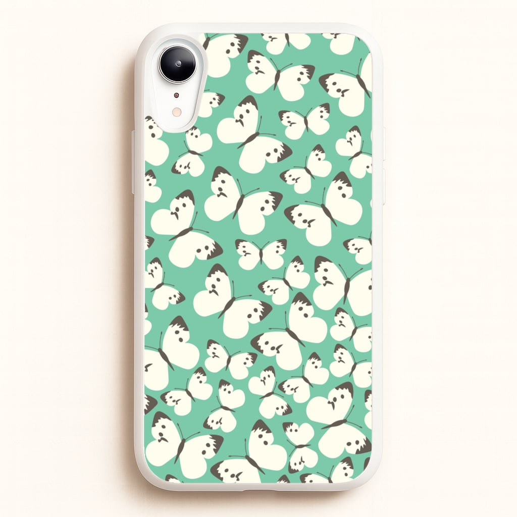 White Butterfly - Butterfly Patterns - Butterfly Patterns Phone Case for iPhone XR