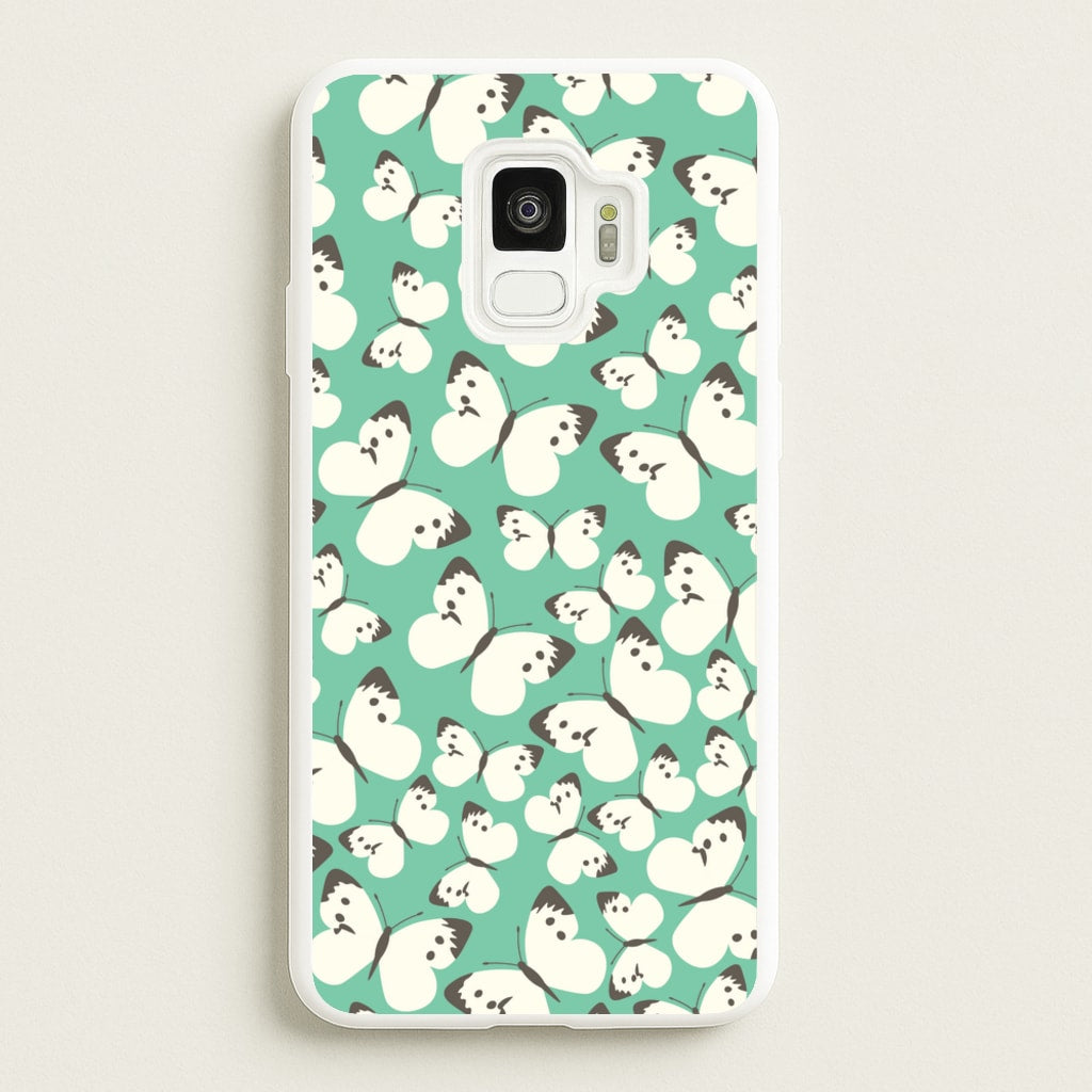 White Butterfly - Butterfly Patterns - Butterfly Patterns Phone Case for Galaxy S9