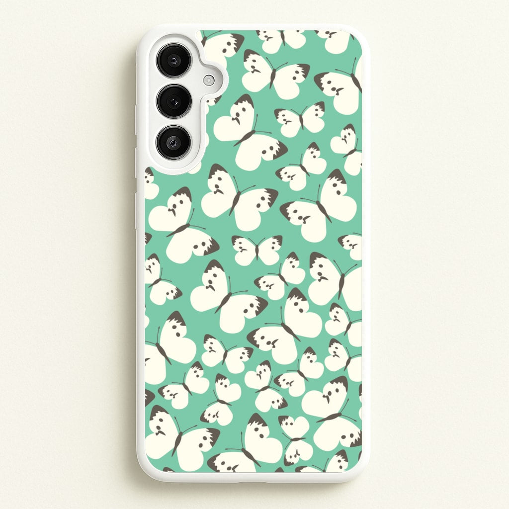 White Butterfly - Butterfly Patterns - Butterfly Patterns Phone Case for Galaxy A36