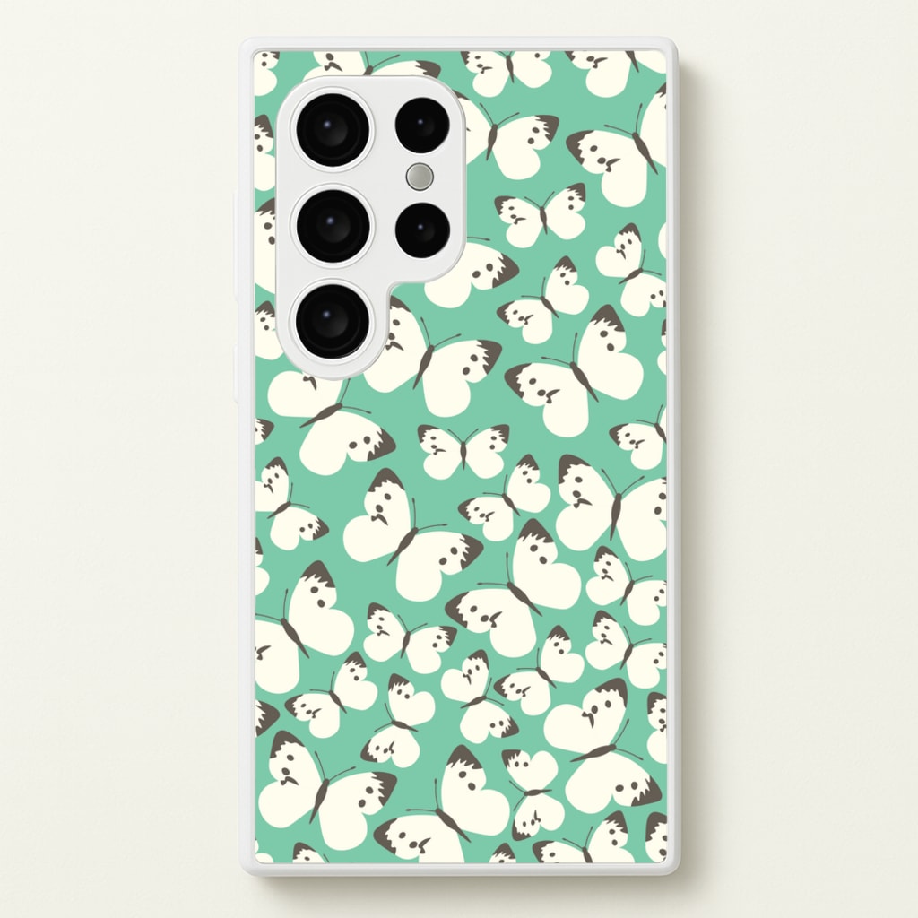 White Butterfly - Butterfly Patterns - Butterfly Patterns Phone Case for Galaxy S24 Ultra