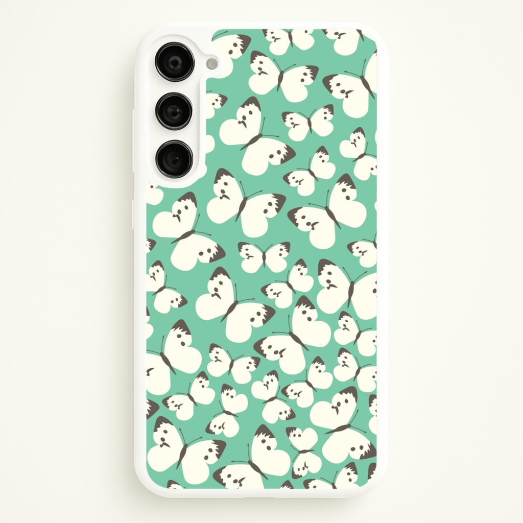 White Butterfly - Butterfly Patterns - Butterfly Patterns Phone Case for Galaxy S23