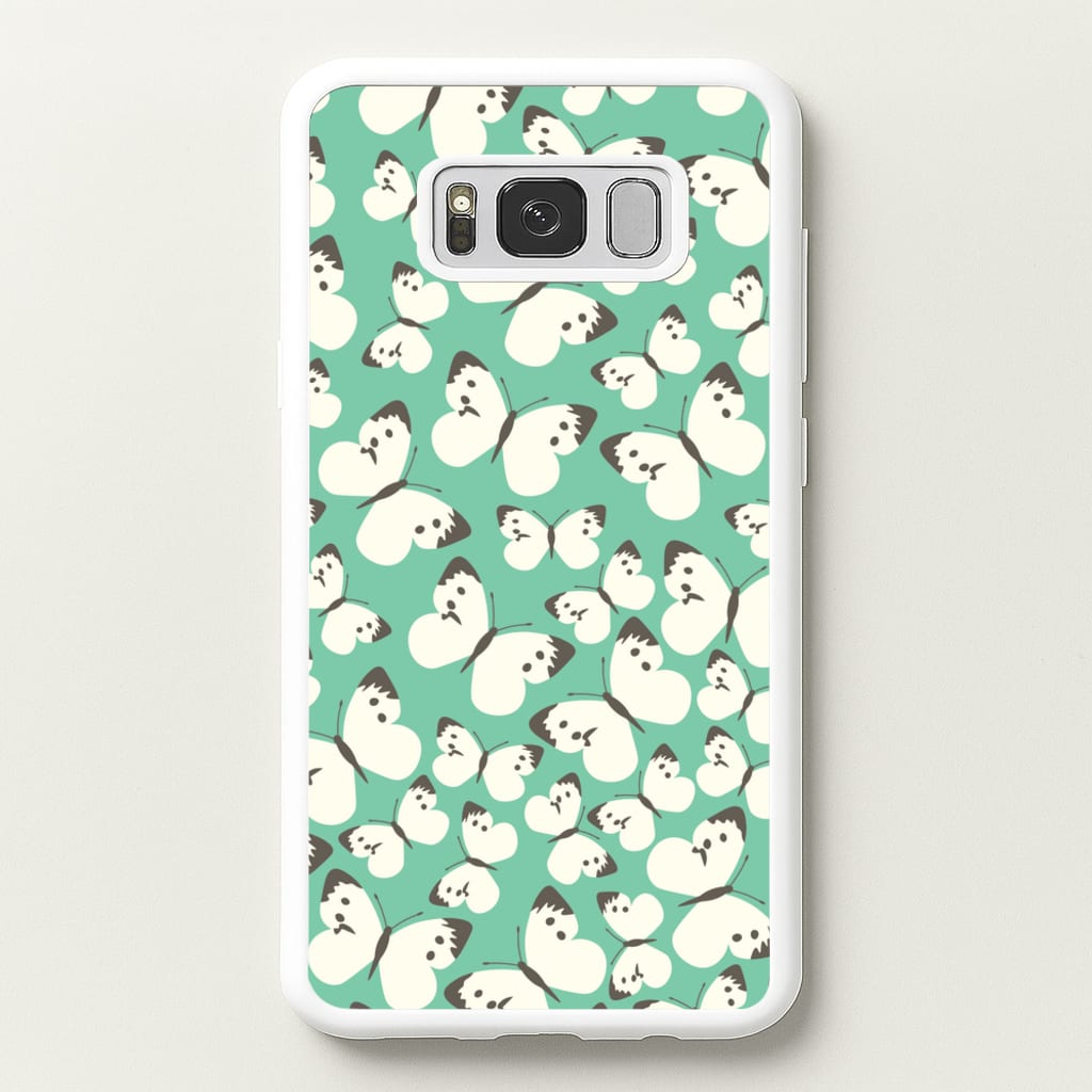 White Butterfly - Butterfly Patterns - Butterfly Patterns Phone Case for Galaxy S8