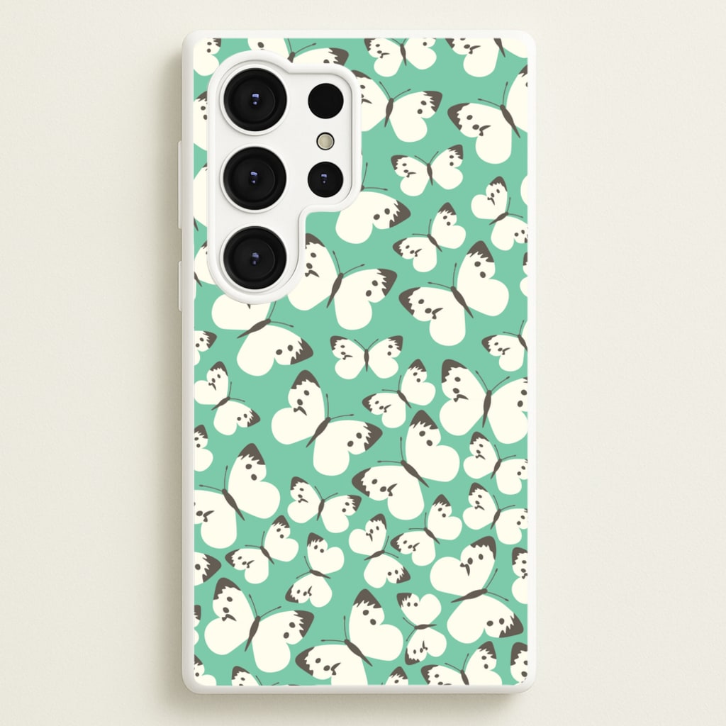 White Butterfly - Butterfly Patterns - Butterfly Patterns Phone Case for Galaxy S25 Ultra