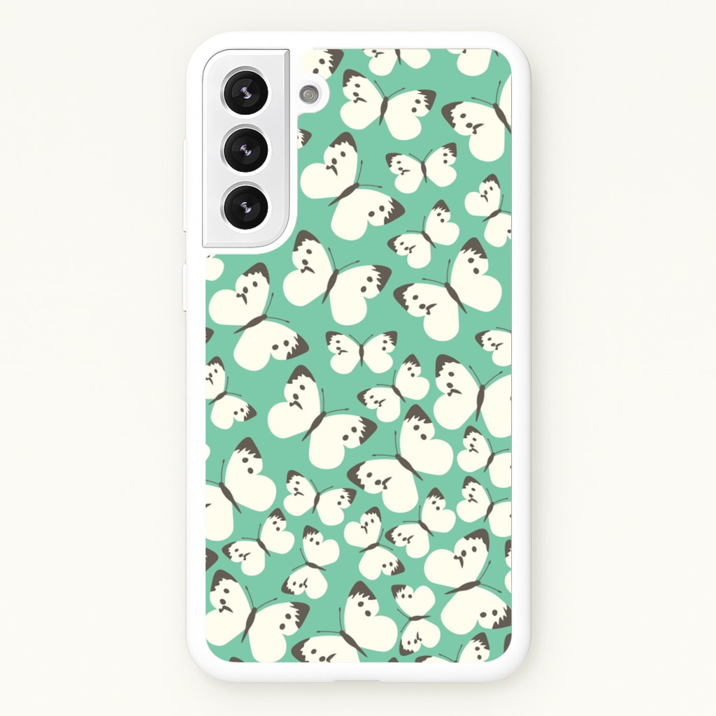 White Butterfly - Butterfly Patterns - Butterfly Patterns Phone Case for Galaxy S21FE