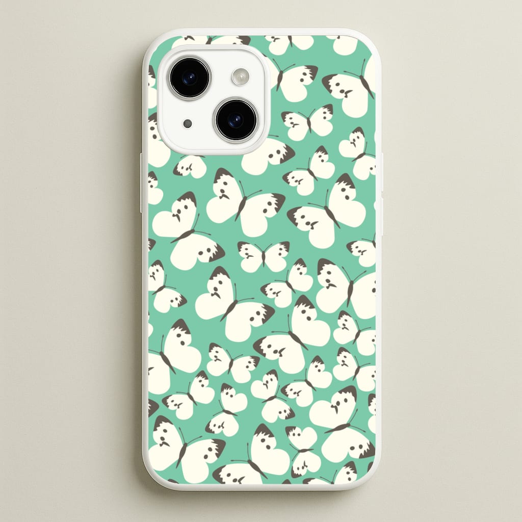 White Butterfly - Butterfly Patterns - Butterfly Patterns Phone Case for iPhone 14