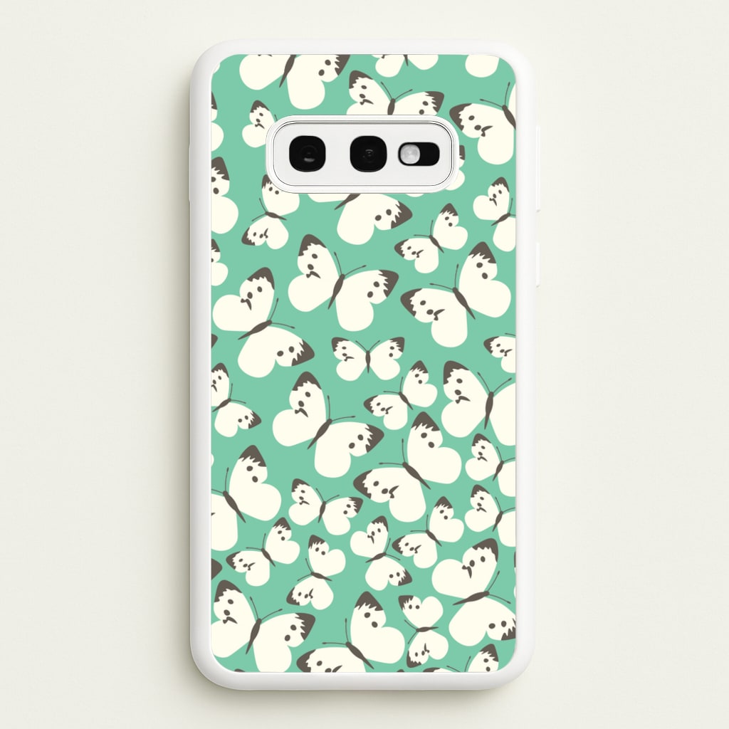 White Butterfly - Butterfly Patterns - Butterfly Patterns Phone Case for Galaxy S10e