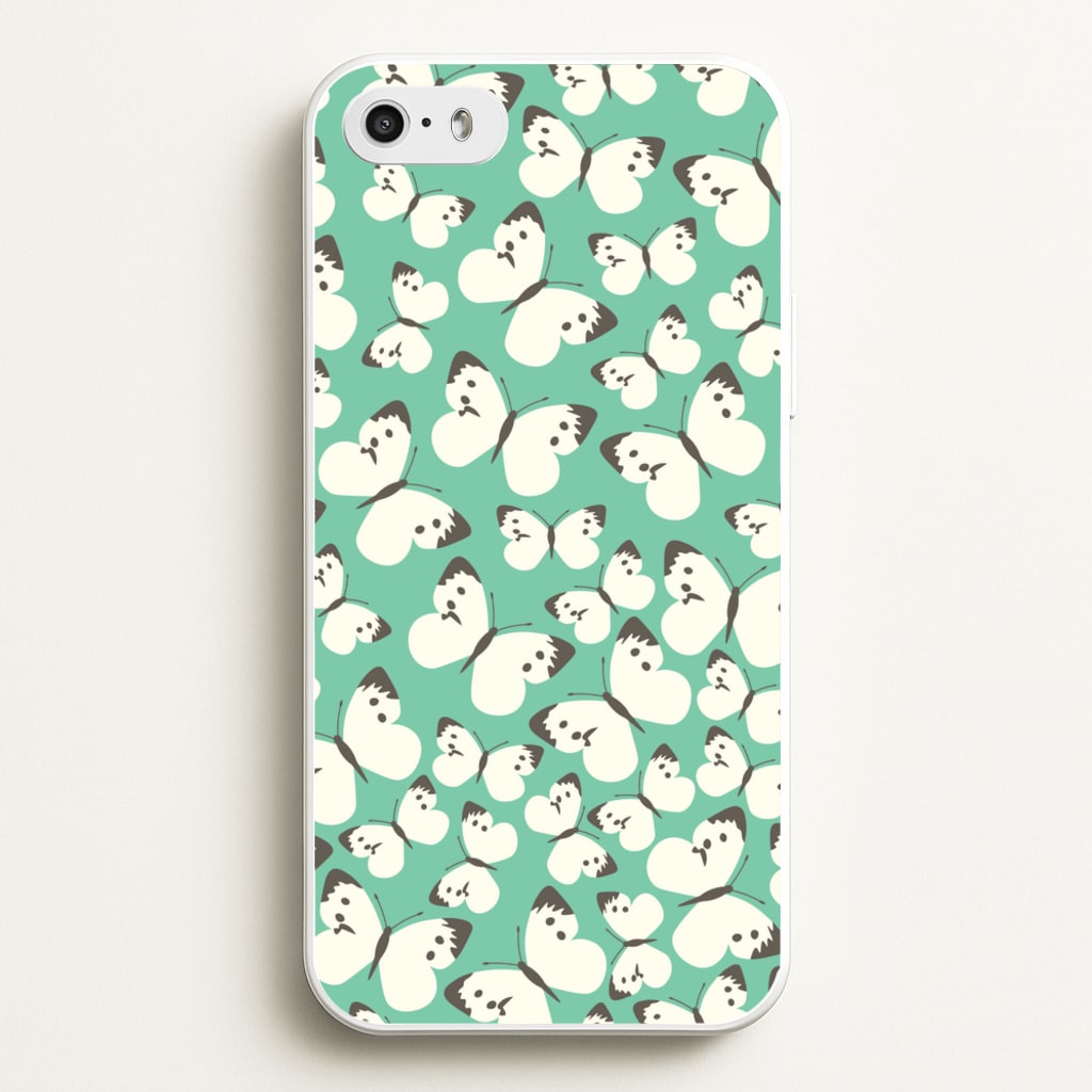 White Butterfly - Butterfly Patterns - Butterfly Patterns Phone Case for iPhone 5 / 5s / SE 2016