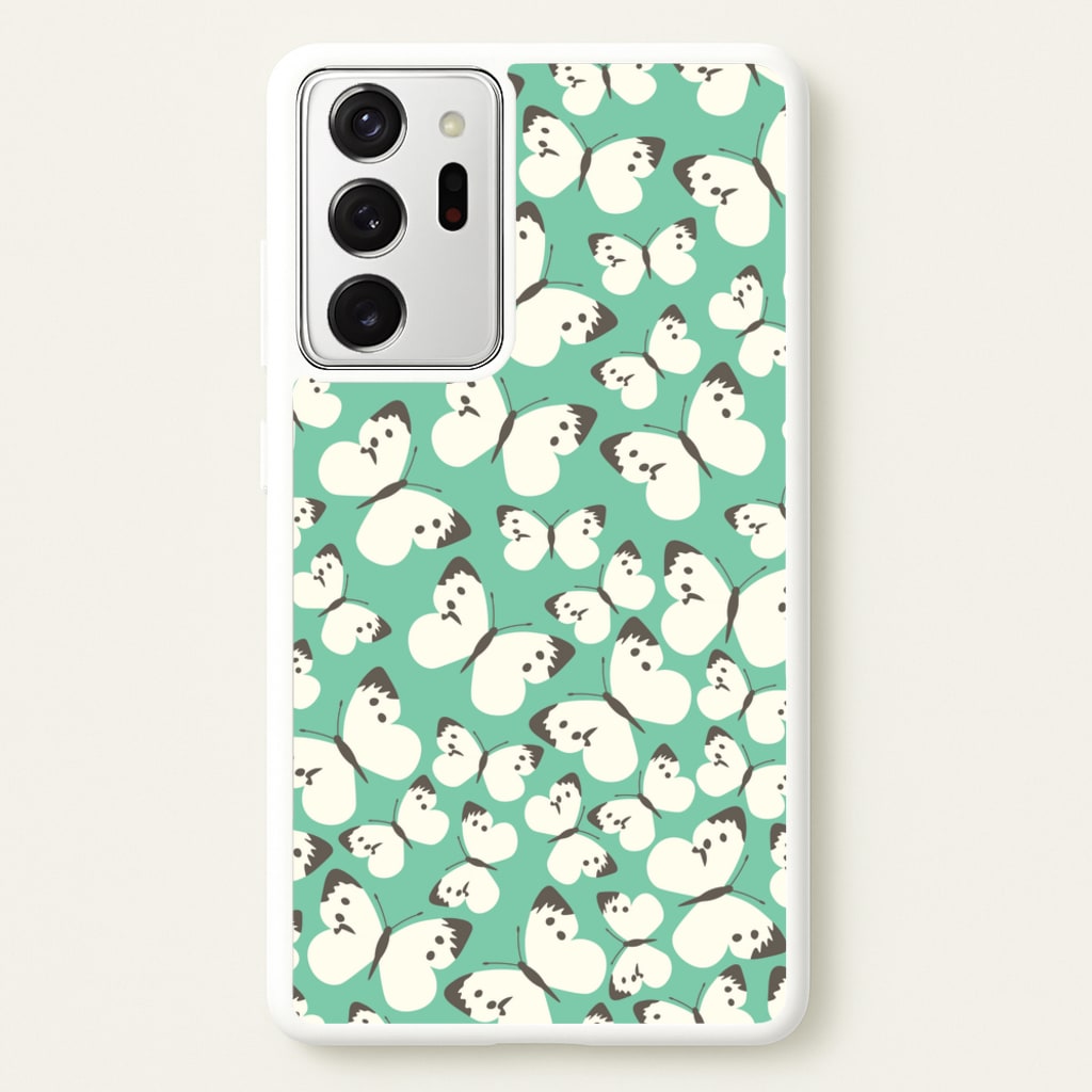 White Butterfly - Butterfly Patterns - Butterfly Patterns Phone Case for Galaxy Note 20 Ultra